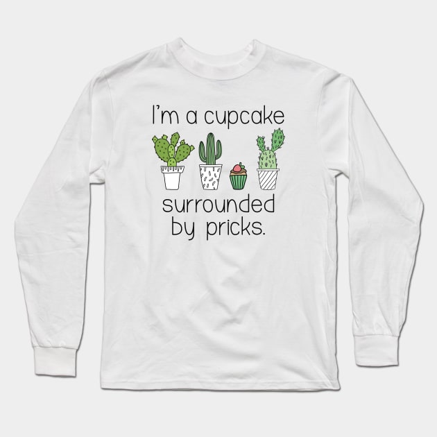 Cupcake Pricks Long Sleeve T-Shirt by AmazingVision